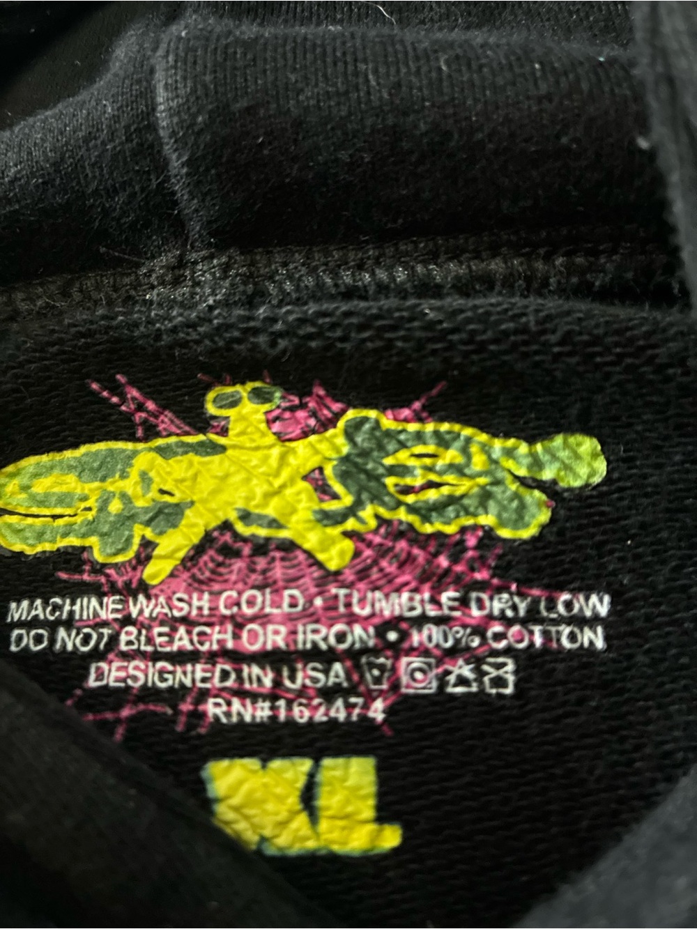 Black Hoodie with Yellow Star Graphic Pullover - Picture 2 of 2